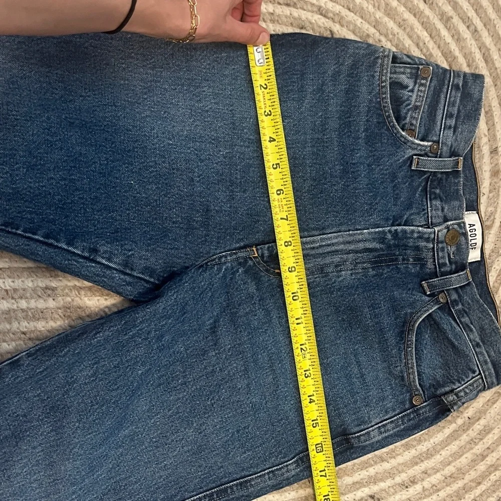 Agolde pinch waist Jeans medium wash cropped zip fly